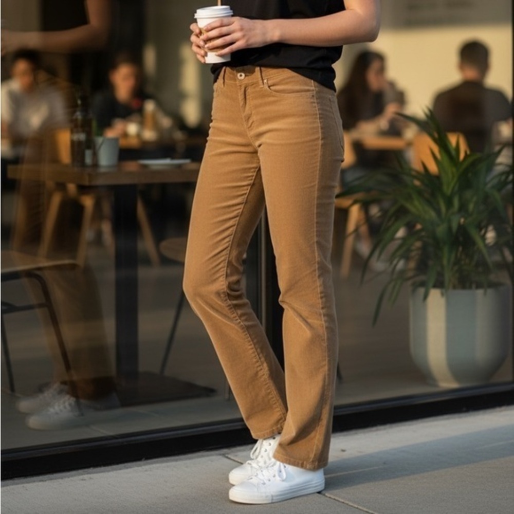 Banana Republic Tan brushed cotton slacks